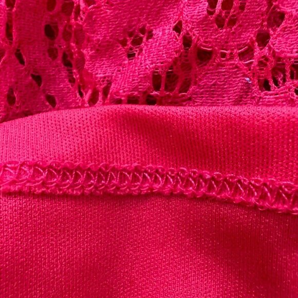 Lulus Remarkable Red Lace Dress Above The Knee Length Women's XS - Picture 8 of 10